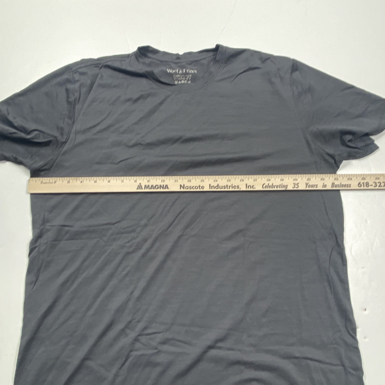 Wool & Prince Merino Blend Crew T-Shirt Gray Men's XXL gallery