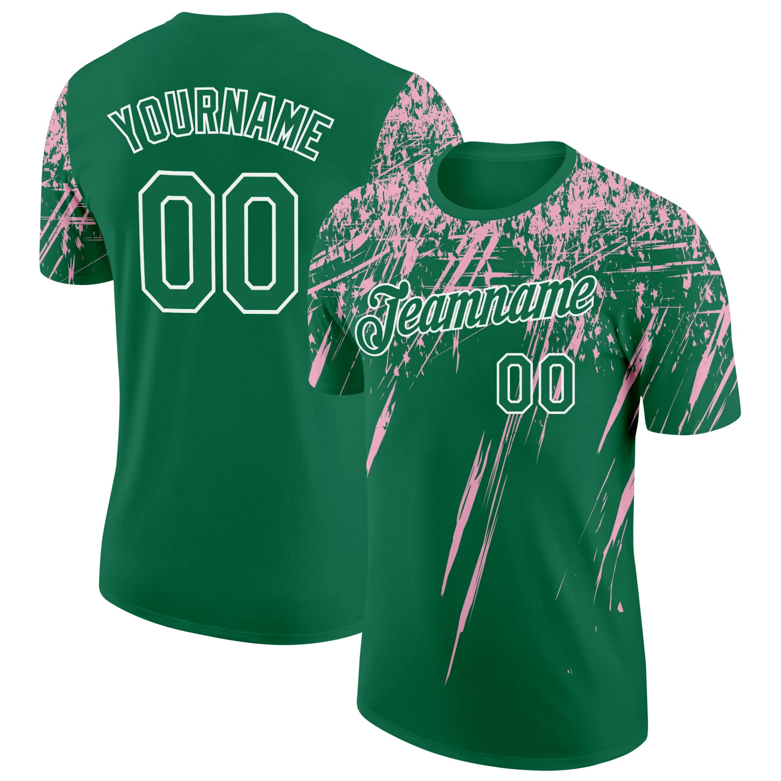 Custom Green Pink Distressed Art Shirt Unique Birthday Gift For Women gallery