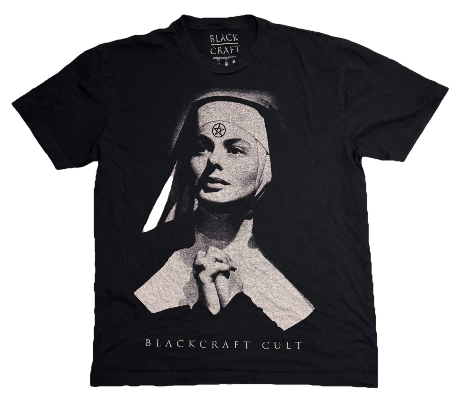 Black Craft Cult Unholy Lesbian Satanic Nun Emo Affliction Church Adult Sz III L gallery