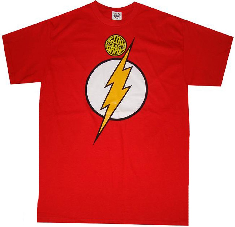 Flash T-shirt (Glow in the Dark) Dc Comics -Official DC Comics Superheroes Tee