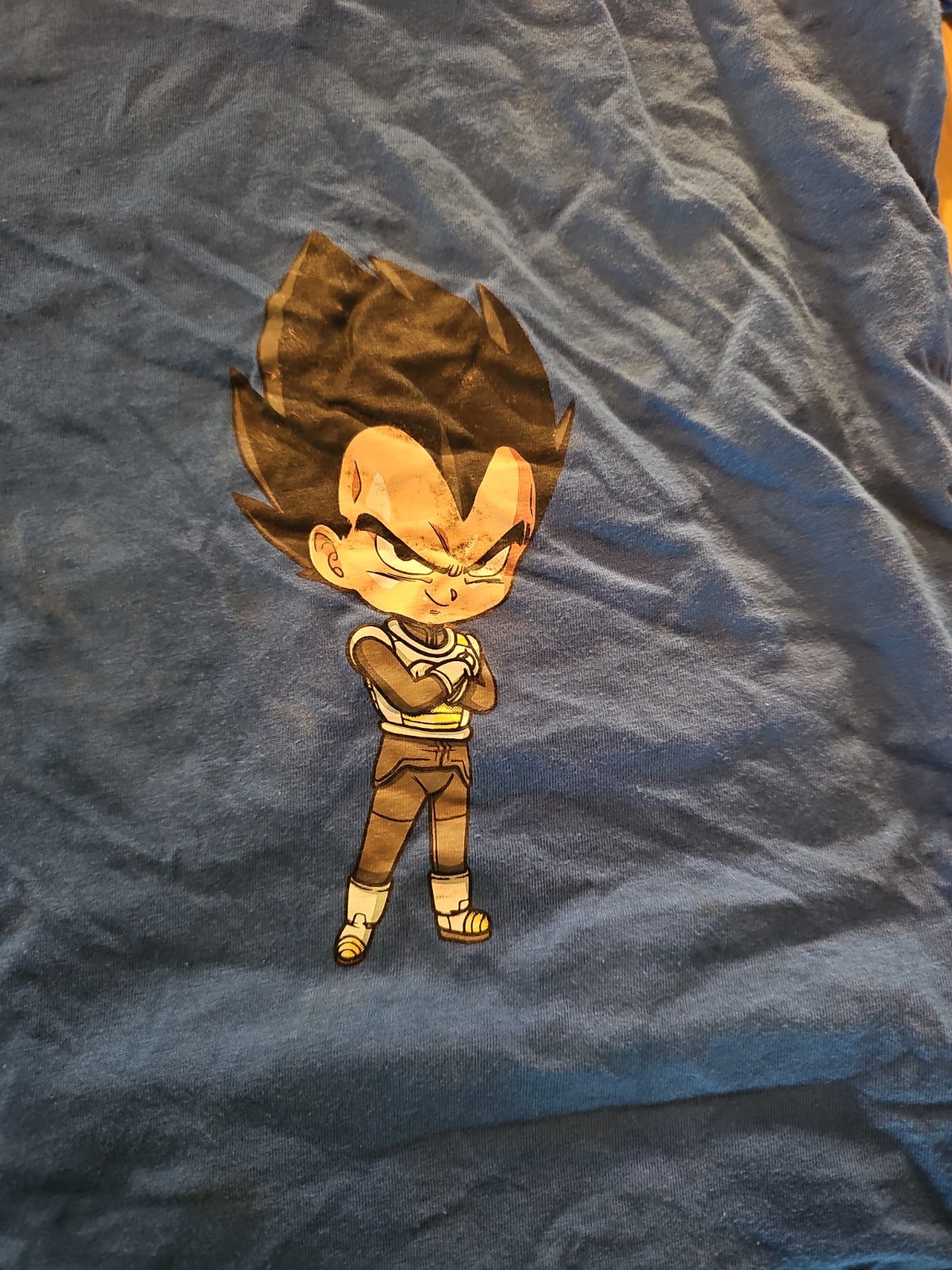 Dragon Ball Super Blue Chibi Adult T Shirt Size L Goku Piccolo Vegeta Shenron gallery