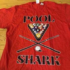 “Pool Shark” – Billiards – Red XL T-Shirt