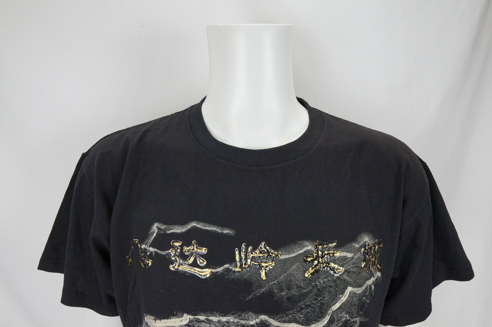 Long Mai Yuan The Great Wall China Short Sleeve T-Shirt Black Men's Large gallery