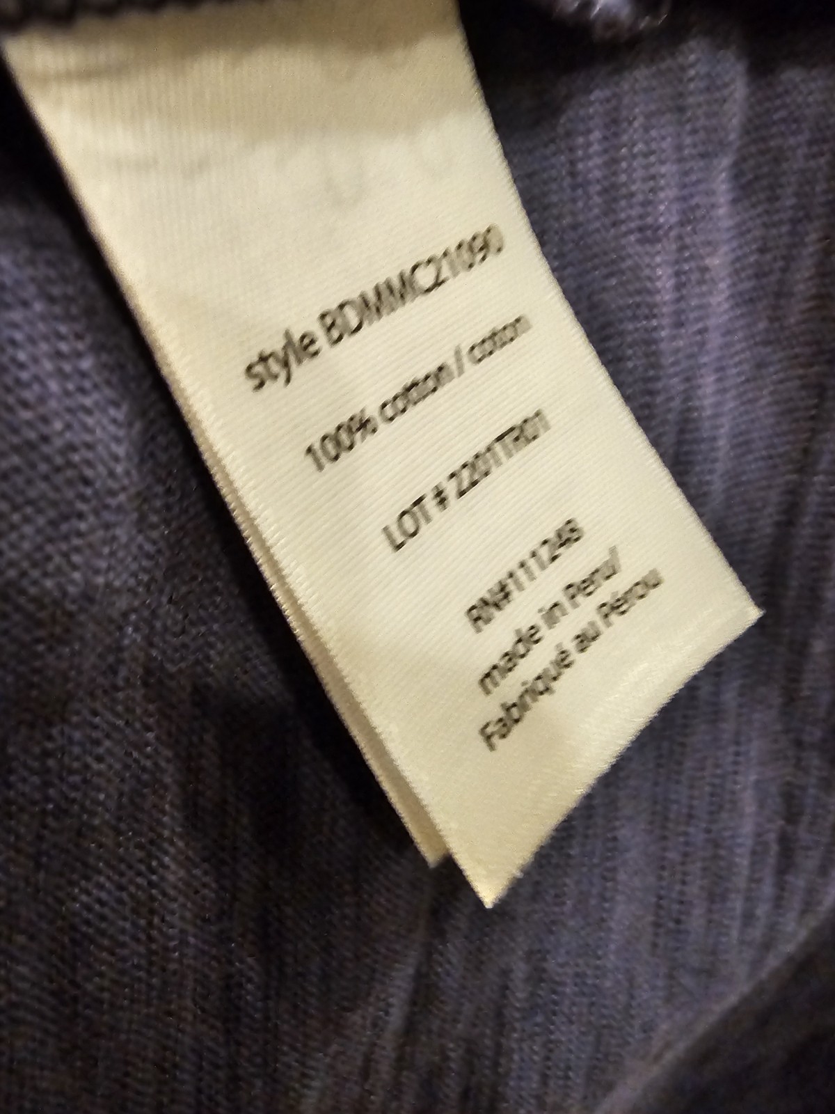 Barefoot Dreams Henley Shirt w/placket Cotton Long Sleeve Sz L gallery