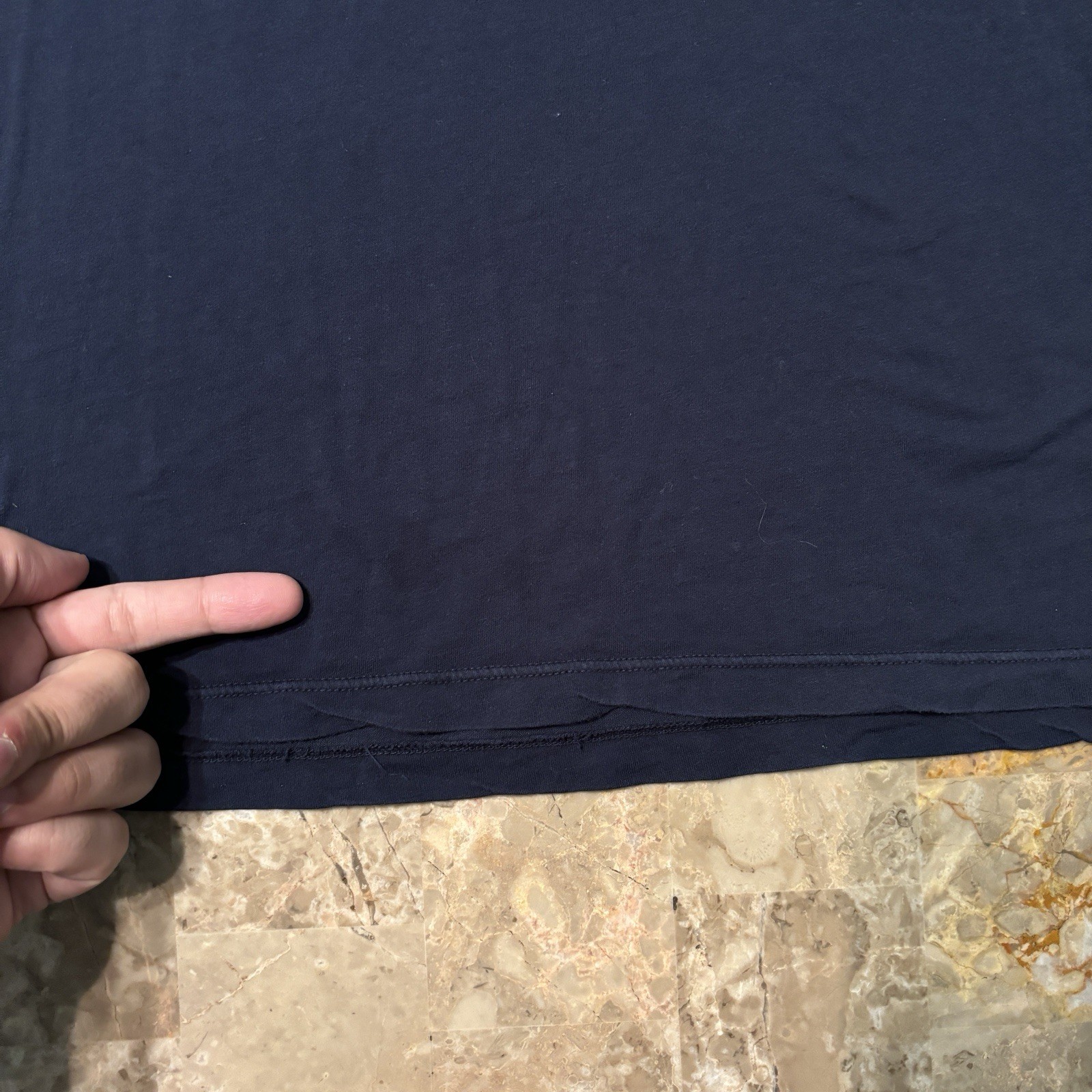 Cotton Citizen Shirt Mens Large Blue Short Sleeve Henley Tee 100% Supima USA gallery