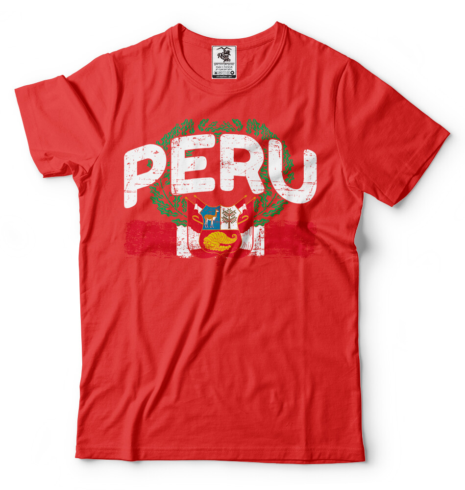 Peru Pride T shirt Peruvian Patriotic T shirt Peruvian Tee Soccer Fan T shirt gallery