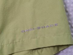 Columbia Lime Green Button Down Polyester Nylon Fishing Shirt Size L