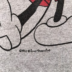Men’s VTG 80s Mickey Mouse Ringer Single Stitch Tropix Togs T-shirt S gray tee