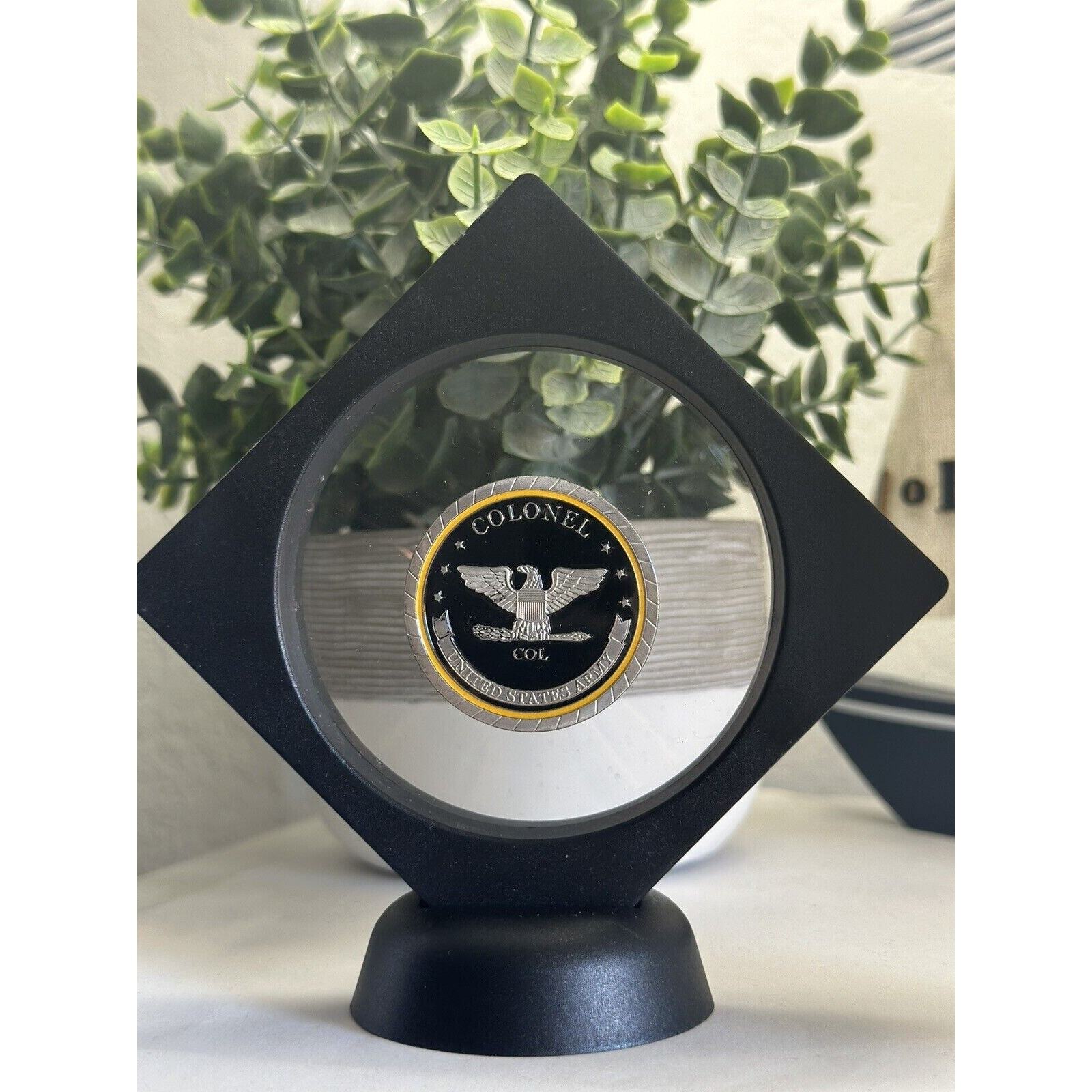 COLONEL ARMY RANK O-6 MILITARY CHALLENGE COIN Come With 3D Display Case