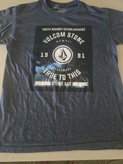 Volcom Stone | True To This | Cotton T-Shirt |Size M GRAY