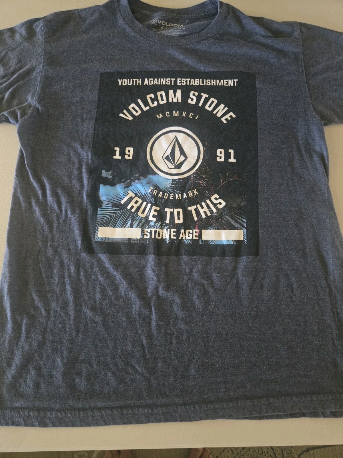 Volcom Stone | True To This | Cotton T-Shirt |Size M GRAY gallery