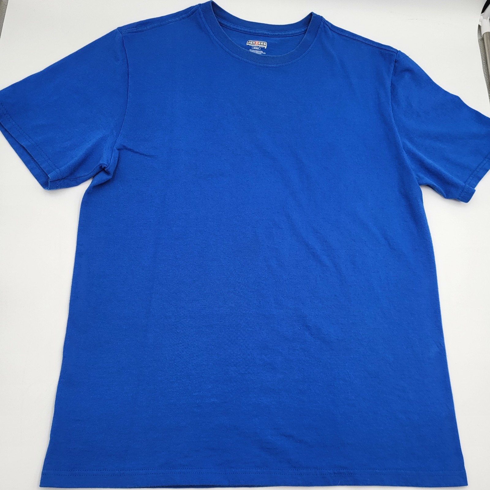 Vintage Russell Jerzees Classic Ringspun Cotton Blue T-Shirt Size Medium gallery