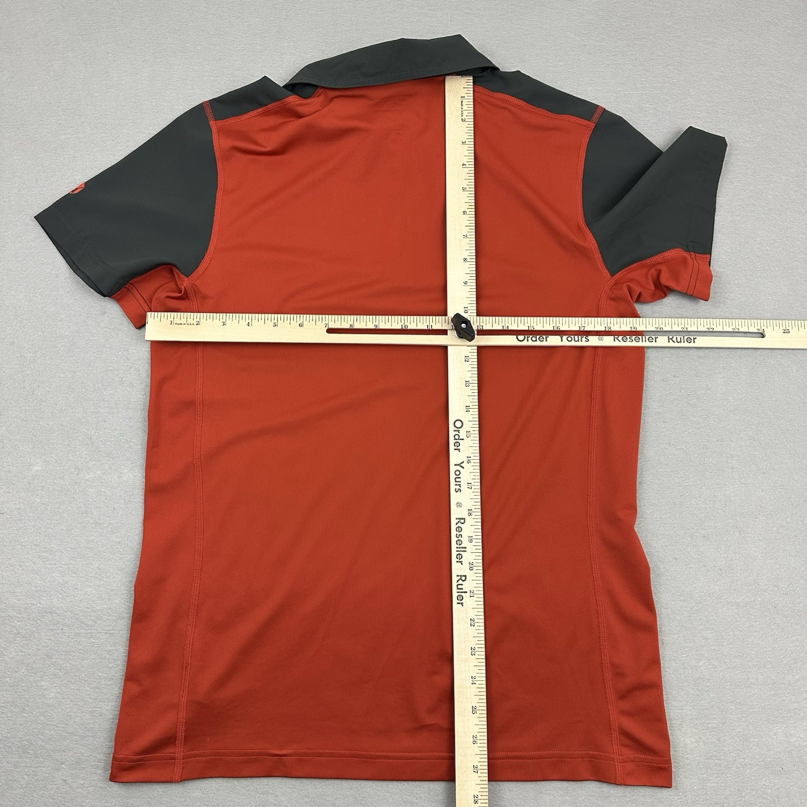 Mountain Hardwear Shirt Men Medium Orange Solid 1/4 Zip Pullover Outdoor M gallery