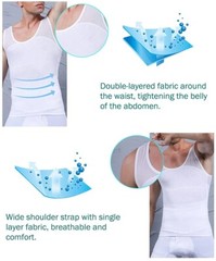 Mens Body Shaper Vest Chest Compression Shirt Abdomen Slim Tank Tops Undershirt