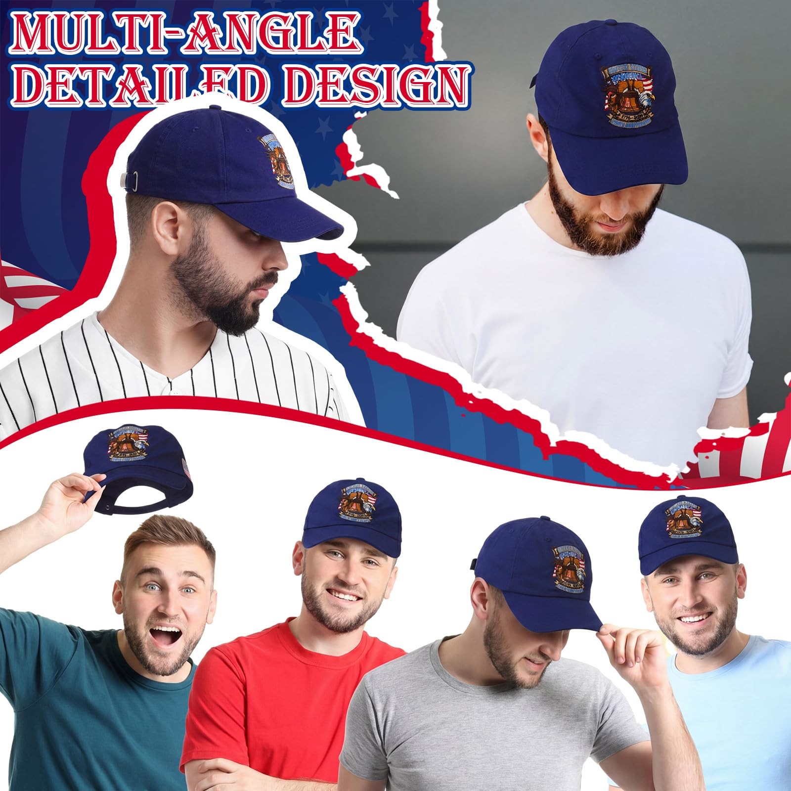250th Anniversary Hat Adjustable United States Patriotic Hat USA Retro Embroi... gallery