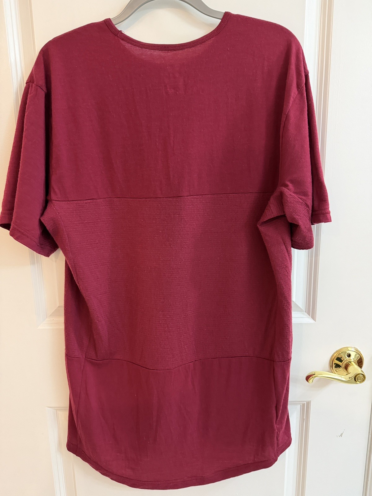 Mons Royale Icon Merino Air-Con T-Shirt Mens Burgundy Red Size XL gallery
