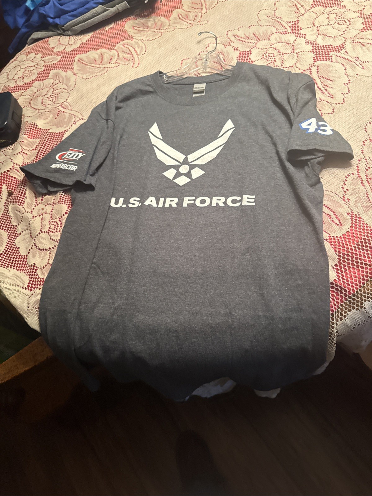 Air Force Shirt Mens Large Blue White US Military Logo Basic Graphic Tee gallery