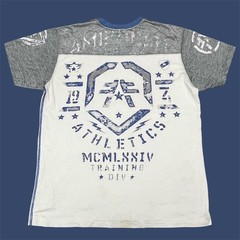 American Fighter exclusively made for Buckle patriotic Ringer tshirt L