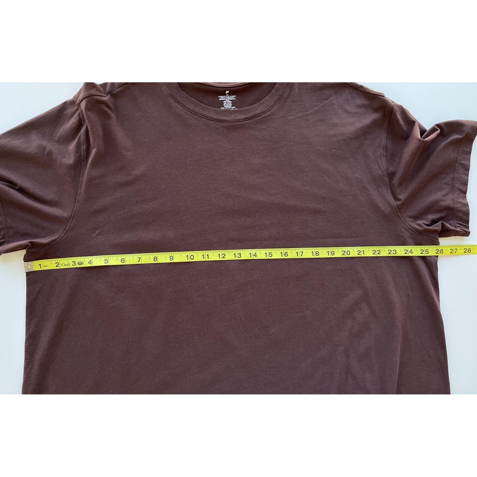 Fabletics Short Sleeve T-Shirt Mens 2X Chocolate Brown Cotton Modal Stretch gallery