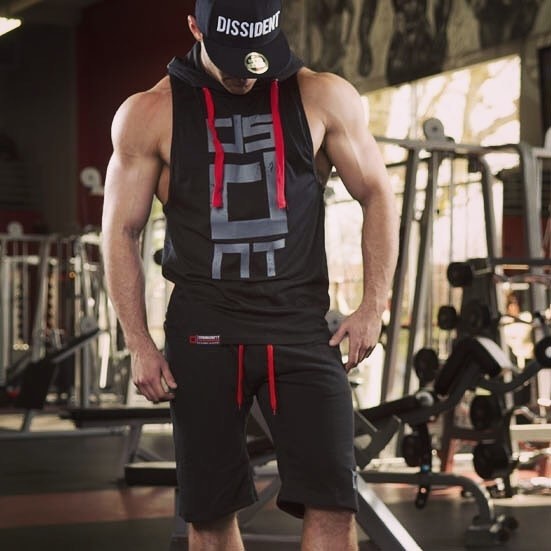2018 New Men Gym Bodybuilding Sleeveless Hoodie Muscle Bodybuildg Tank Top Vest gallery