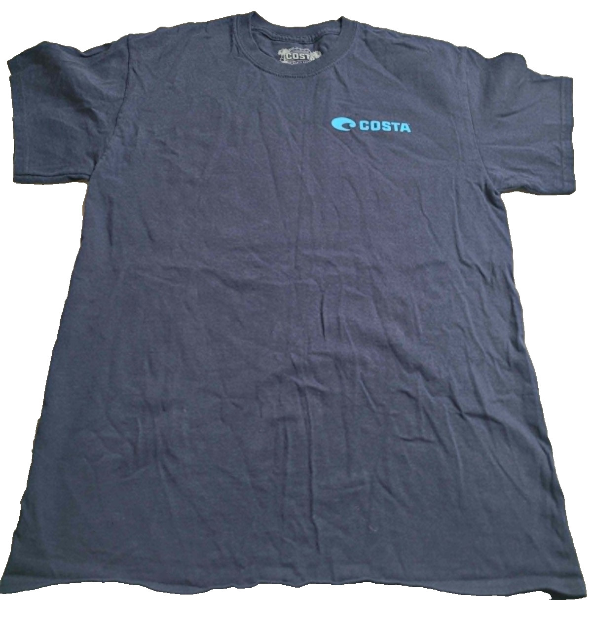 Costa Short Sleeve T-Shirt Blue Men’s Medium 100% Cotton Born on the Water