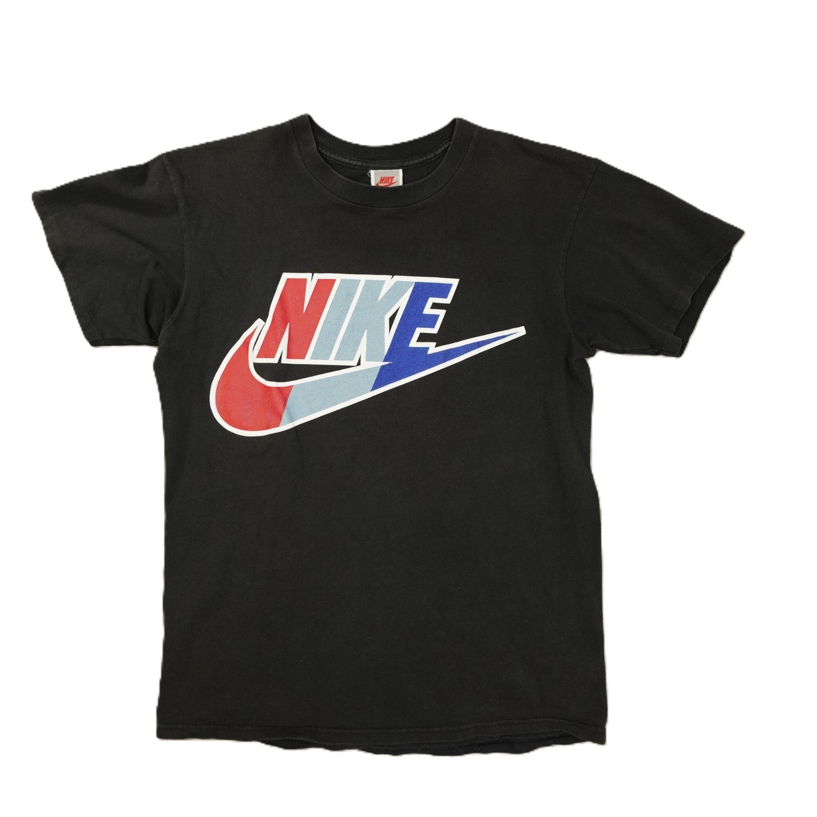 Nike Vintage 80s 90s Single Stitch T Shirt Men's Medium Black Logo Swoosh USA gallery