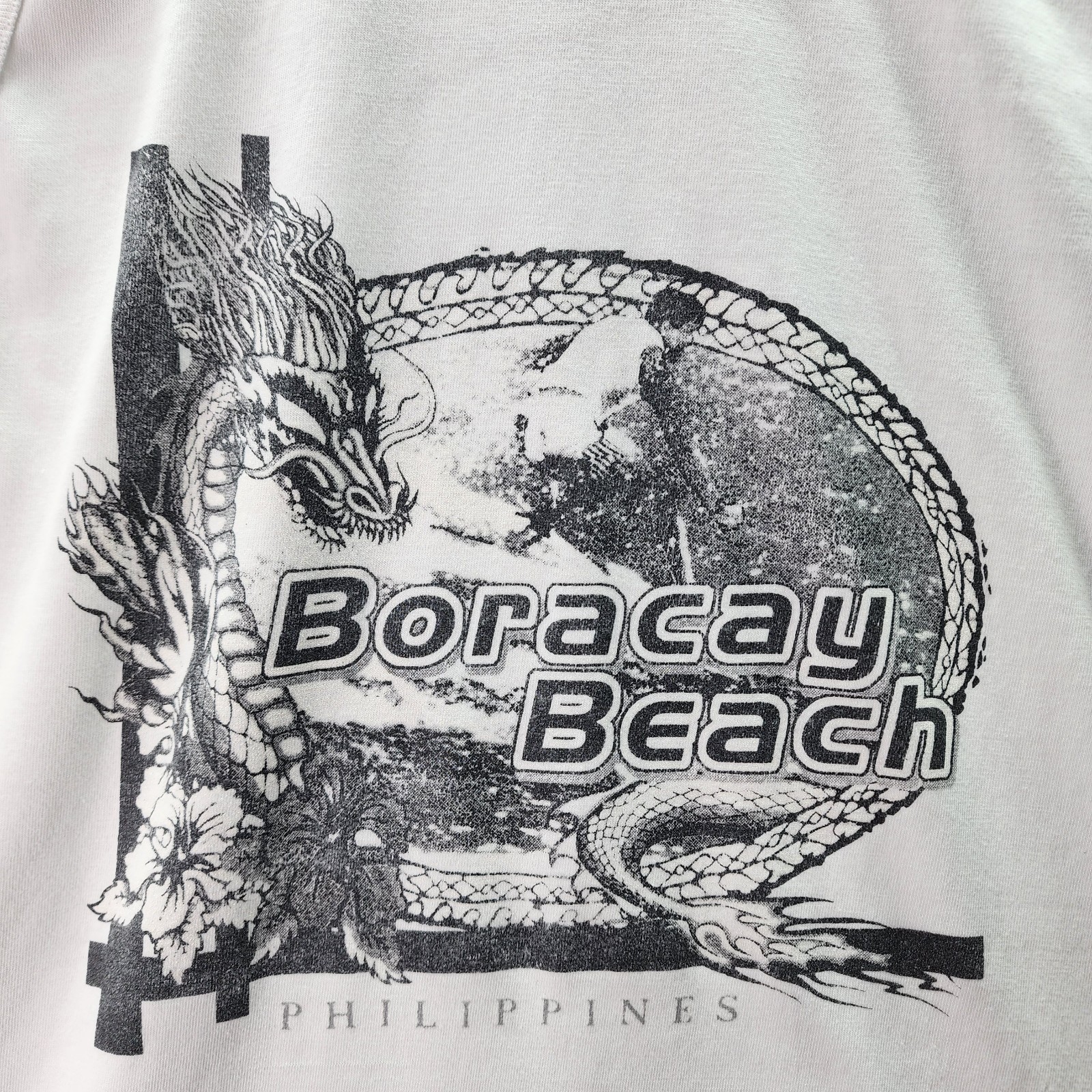 Ocean Wave Boracay Beach Philippines Tank Top White Graphic 3XL Vintage Style gallery
