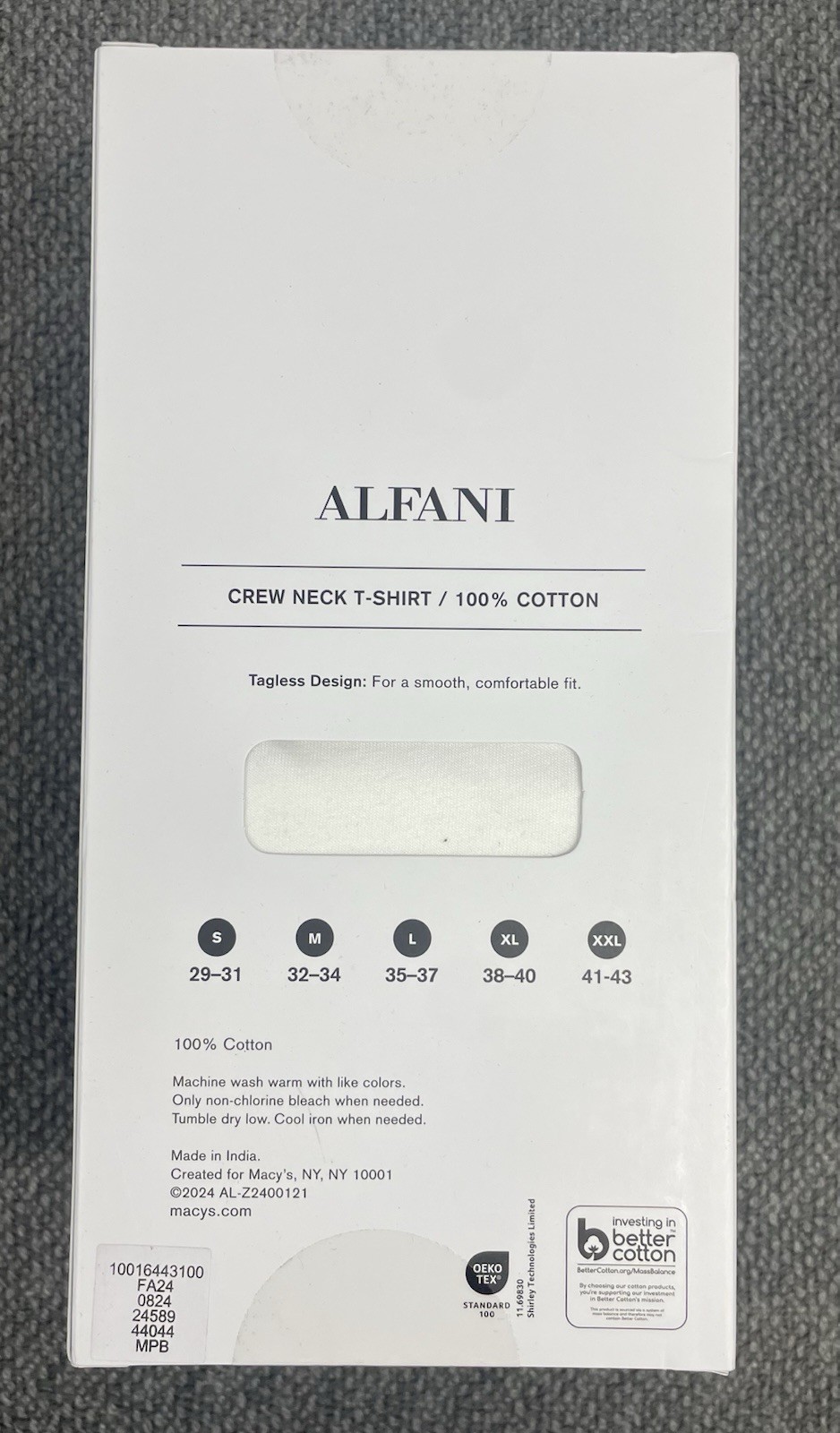 ALFANI Men's XXL 4-Pack Slim-Fit Solid Cotton Undershirts 4 Total Shirts NWT gallery
