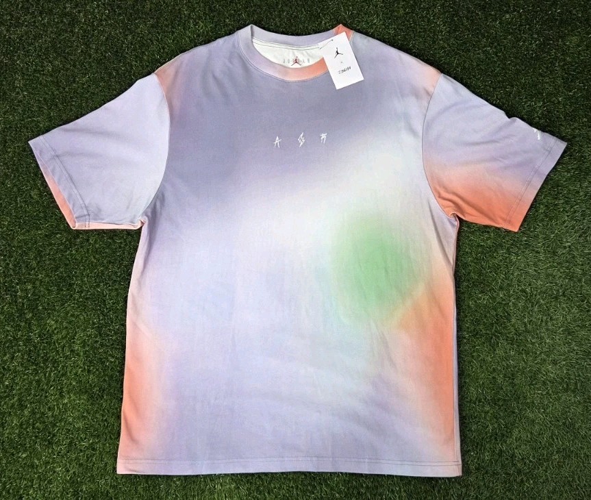 Jordan x J Balvin T Shirt - Size L - Pink Glaze (FJ6141-630) Medellin Sunset NEW gallery