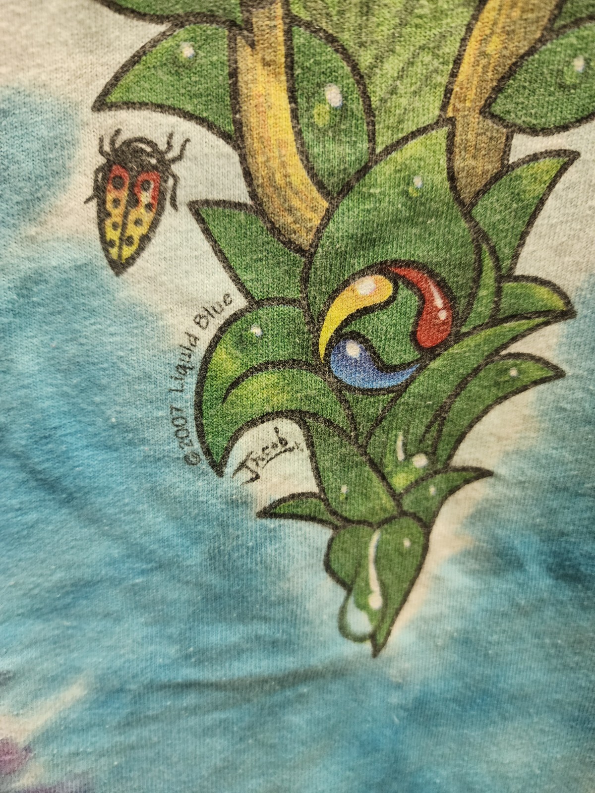 Vtg Unisex 2007 LIQUID BLUE RAINFOREST CAFE T-SHIRT FROGS XXL gallery