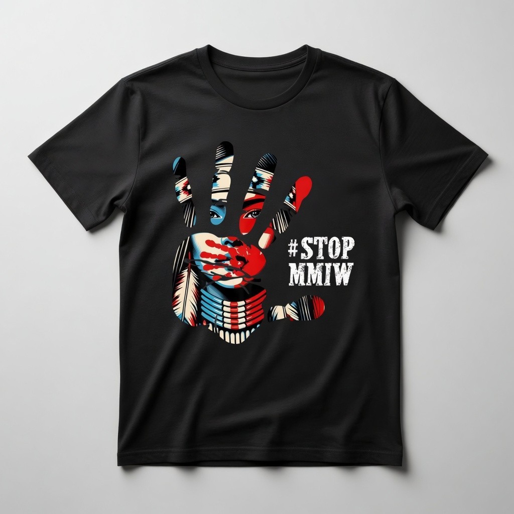 #Stop MMIW T-Shirt - Stop Missing Murdered Indigenous Women Awareness Tee gallery