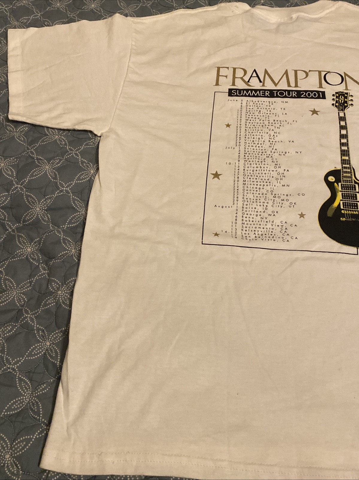 Peter Frampton 2001 Summer Tour t-shirt X-LARGE SEE DESCRIPTION gallery