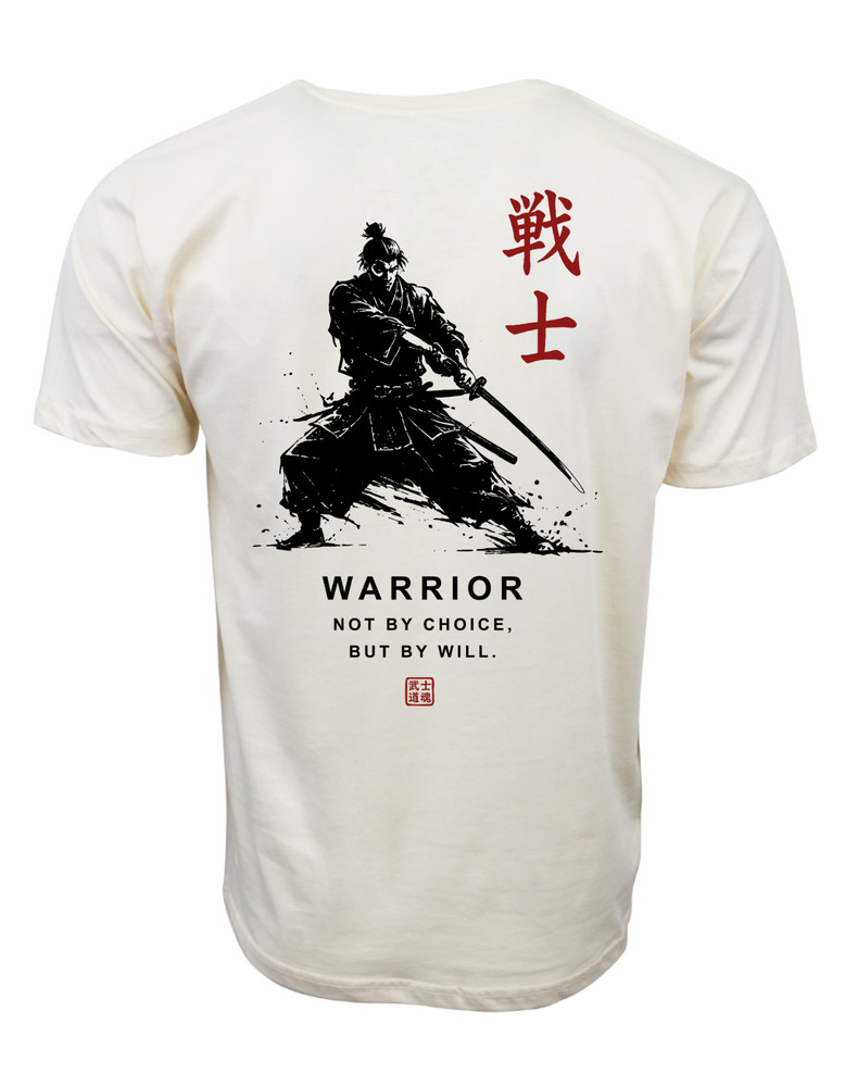 Japanese Samurai Warrior Not By Choice But By Will Graphic T shirt