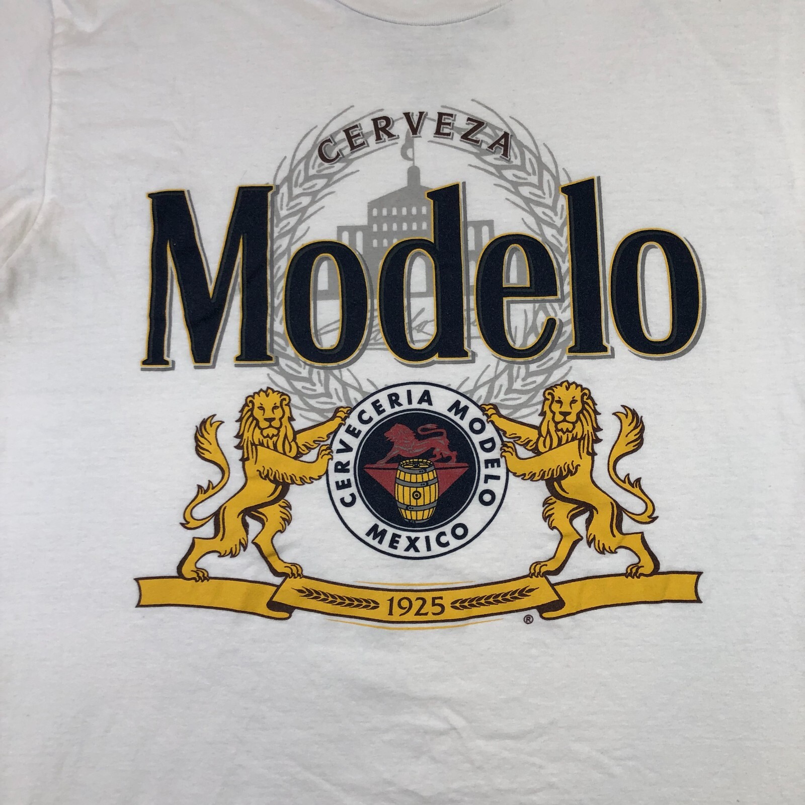 modelo T Shirt Mens L white beer cerveza gallery