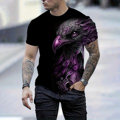 Camiseta Elegante Con Estampado De Letras Para Hombre Camisa Moda Vintagecasual