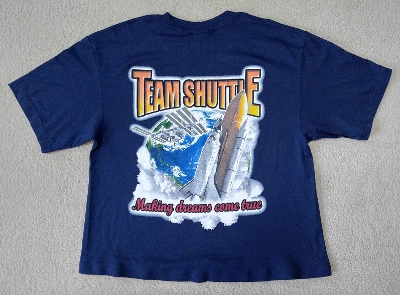 TEAM SHUTTLE MAKING DREAMS COME TRUE NASA Hanes T-Shirt Men's MED 2-Sided! gallery