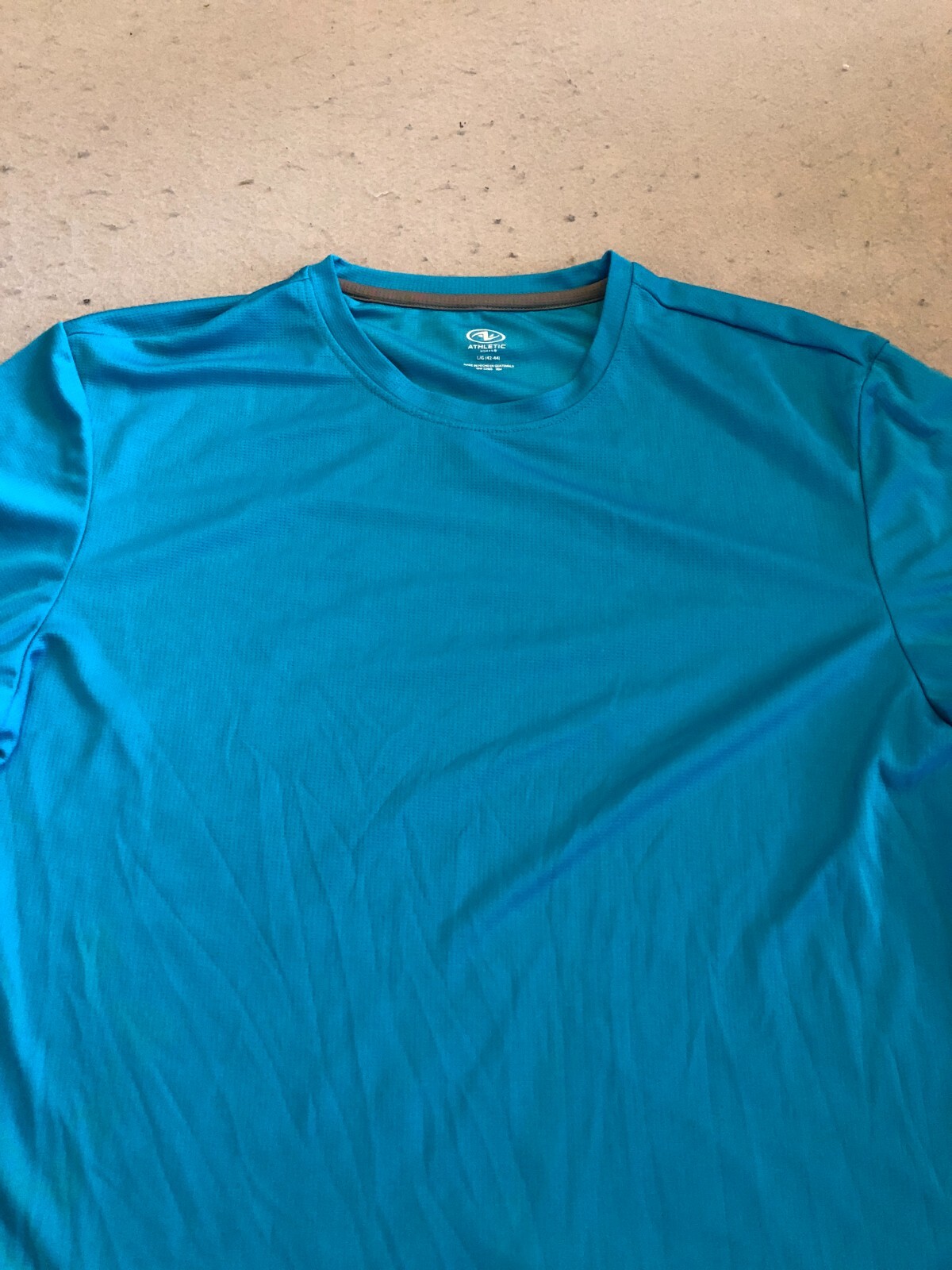 Athletic Works Shirt Men's Large Bright Blue Reflective Activewear Casual Tee gallery