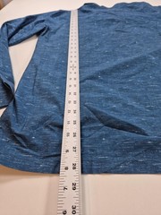 Bugatchi Shirt Mens Medium Teal Blue OoohCotton Tech L/S Blade Collar Henley Tee