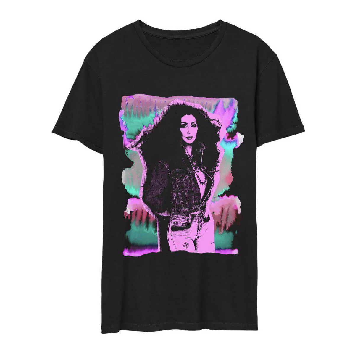 Hot! Cher – Psychedelic Distressed Black Men and Women S-4XL T-Shirt SE418