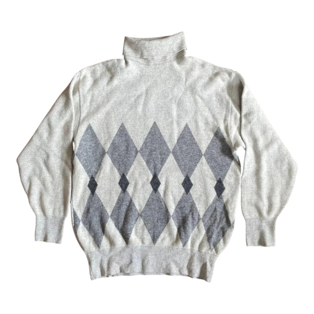 Comme des Garçons Homme Knit Turtleneck Argyle Wool/Nylon 80s/90s Used