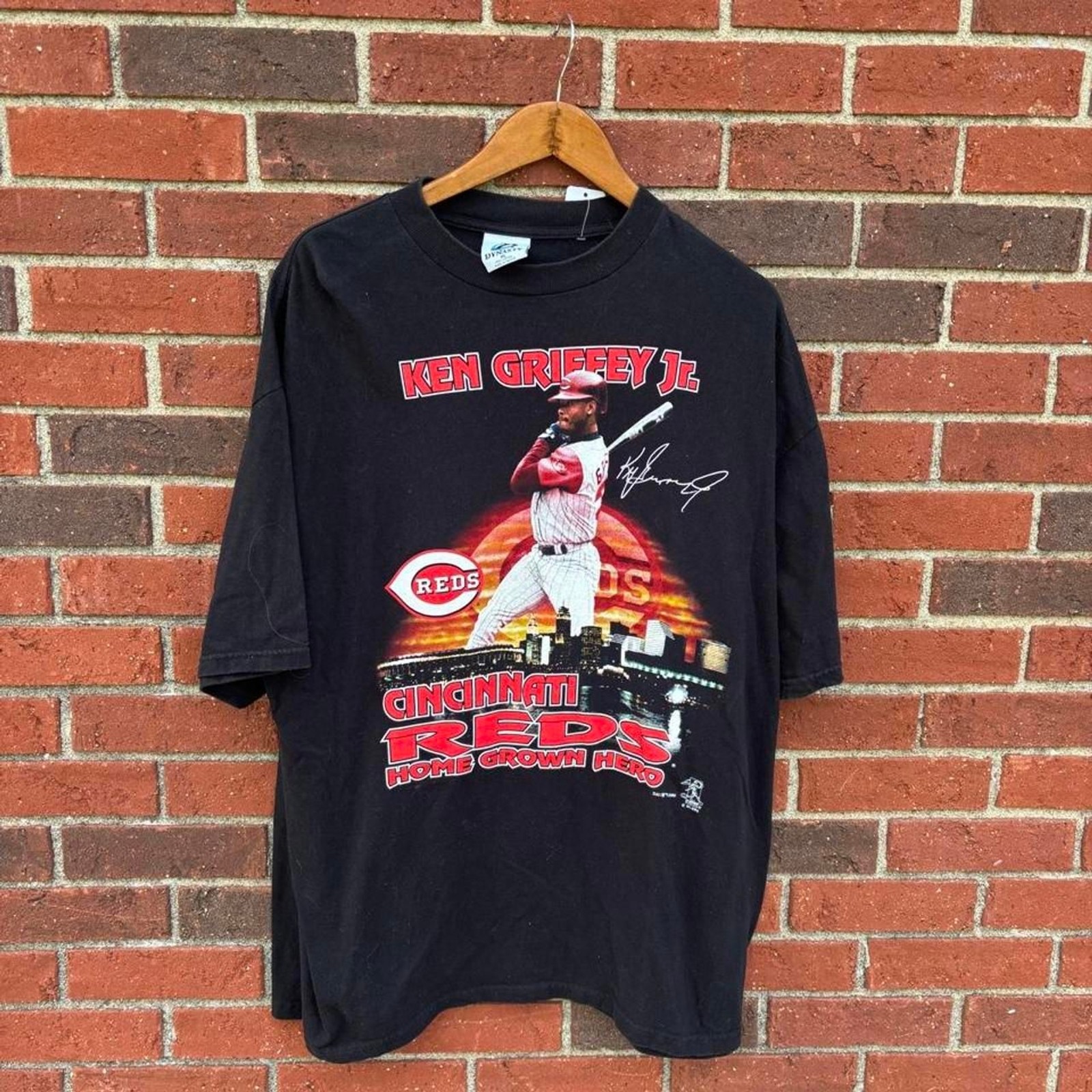 Vintage 90s dynasty Ken Griffey jr Cincinnati red t shirt baseball size xl gallery