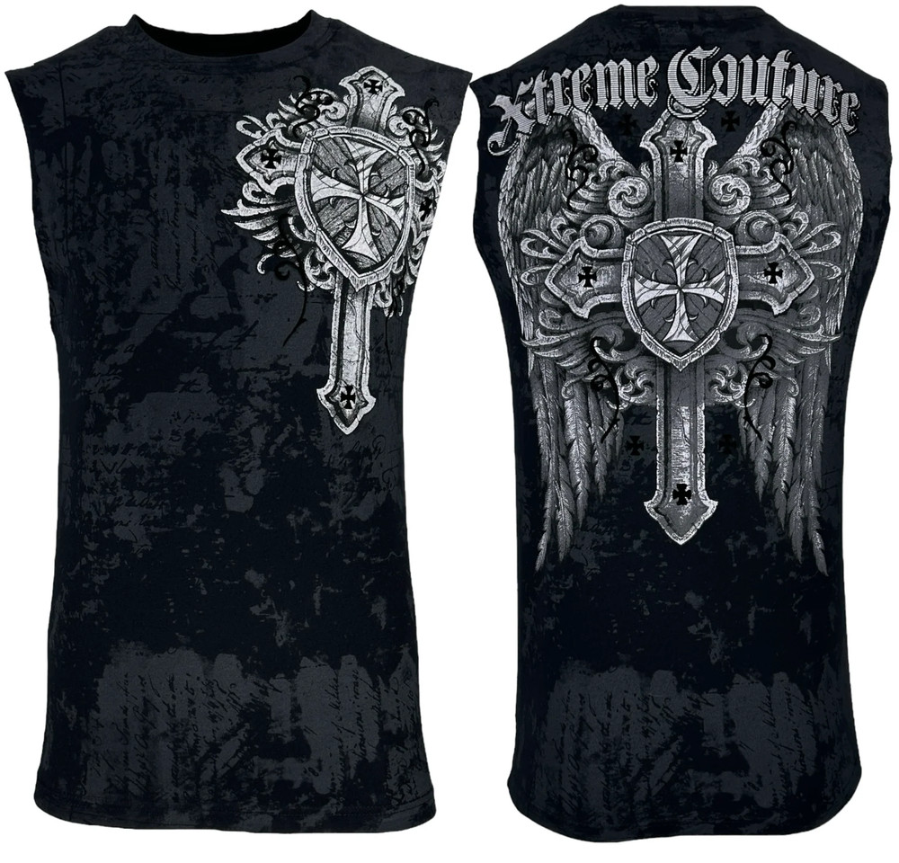 Xtreme Couture By Affliction Men’s Muscle T-shirt Tank Top Ragged Faith S-5XL