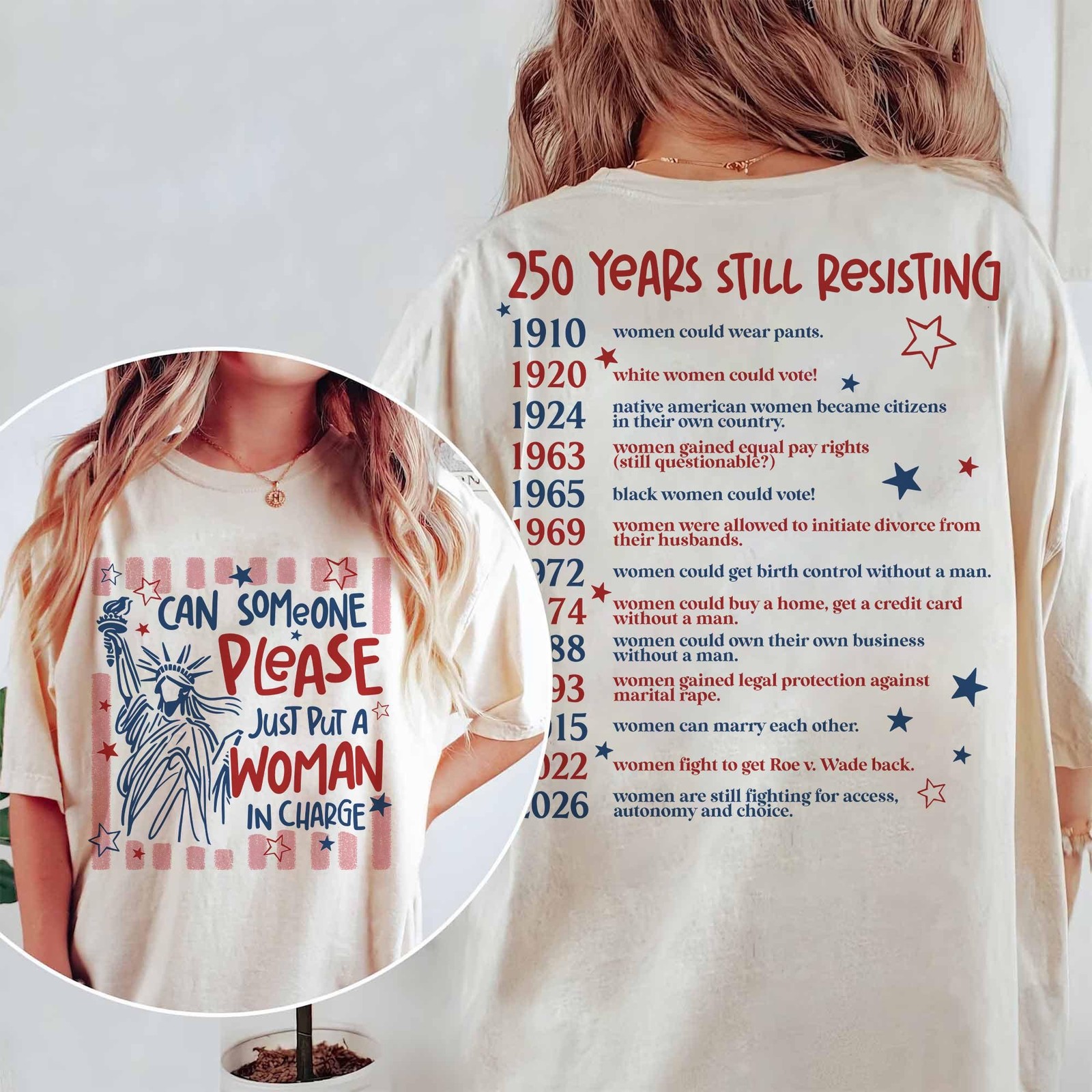 Put A Woman In Charge Shirt Feminist 4th of July Protest Tee gallery