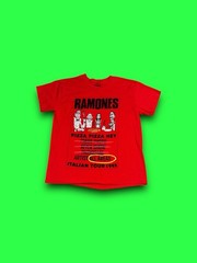 Ramones “Pizza Pizza Hey” Italian Tour 1992 Red Shirt Men’s Large