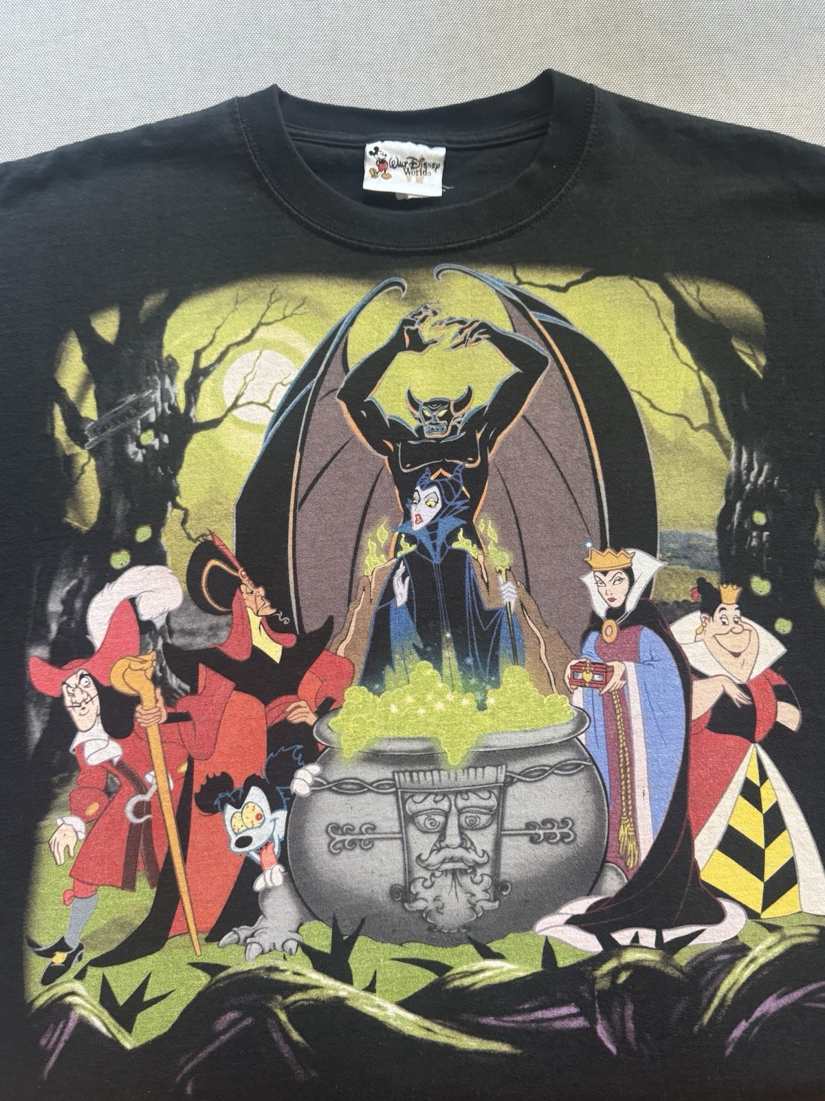Vintage 90s Disney Villains Tee Double Sided Runaway Brain Mickey L Read gallery
