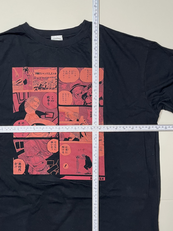 Rare Official ONE PIECE Shanks Manga Scene Tee Black Big Size Anime Collectible gallery