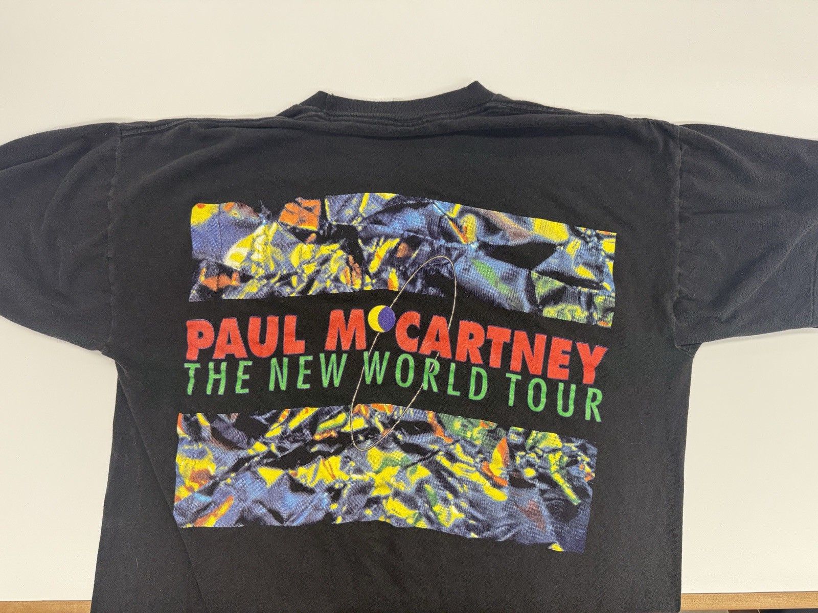 Men's Black Paul McCartney New World Tour Music Graphic Print T-Shirt One Size gallery
