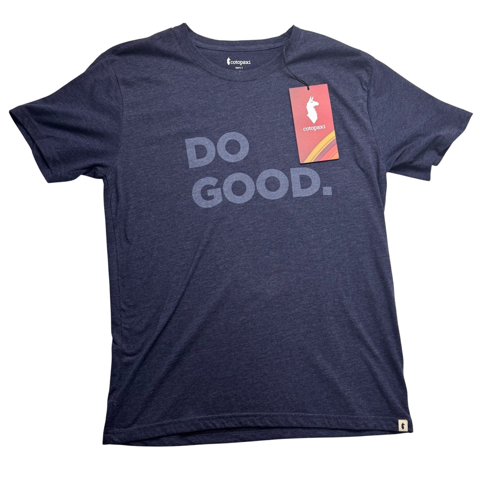 Cotopaxi Do Good T-Shirt Mens Small Maritime Navy Blue Organic Cotton Blend NWT
