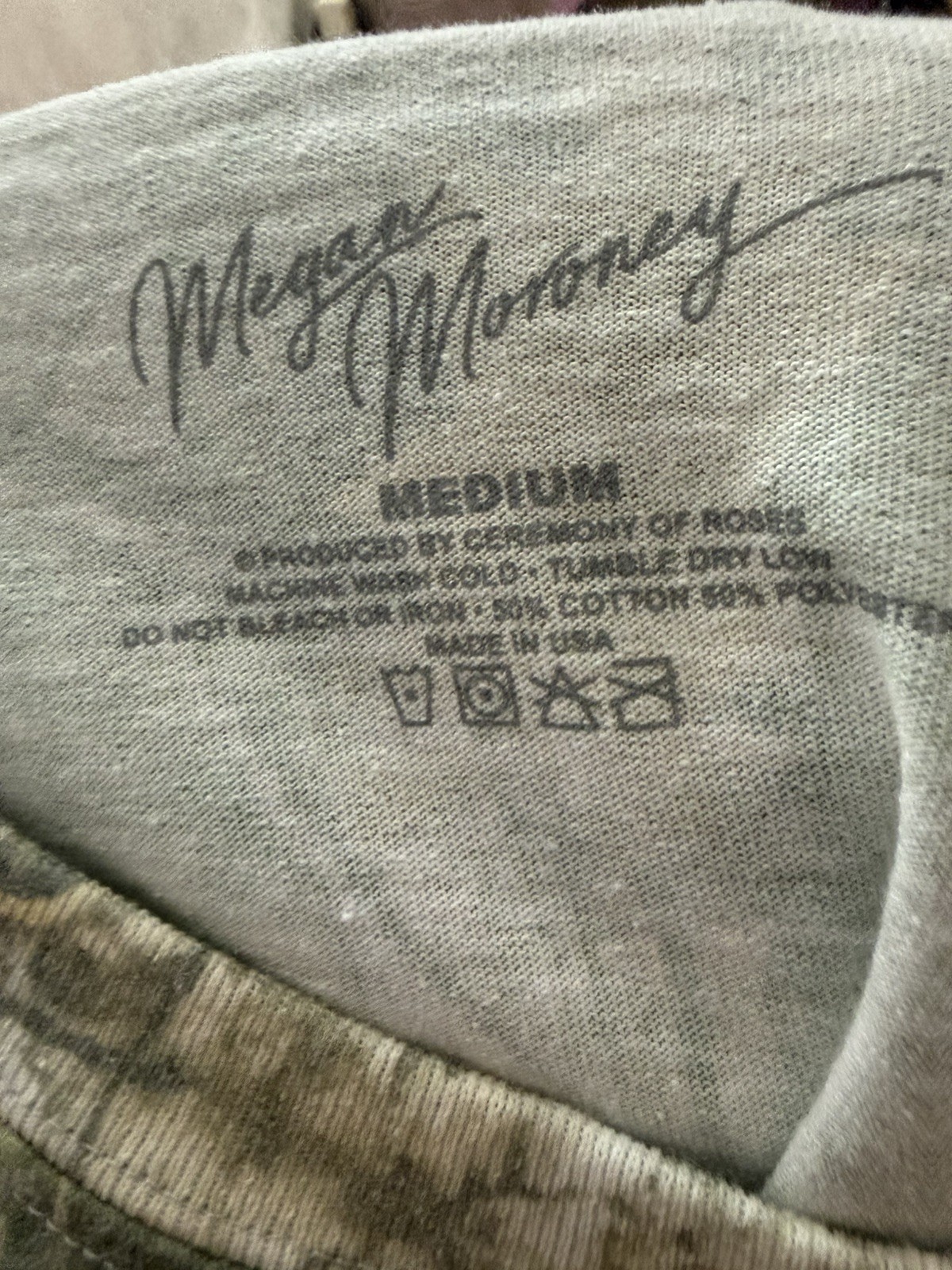 Megan Moroney Am I Okay Medium Camo T Shirt gallery