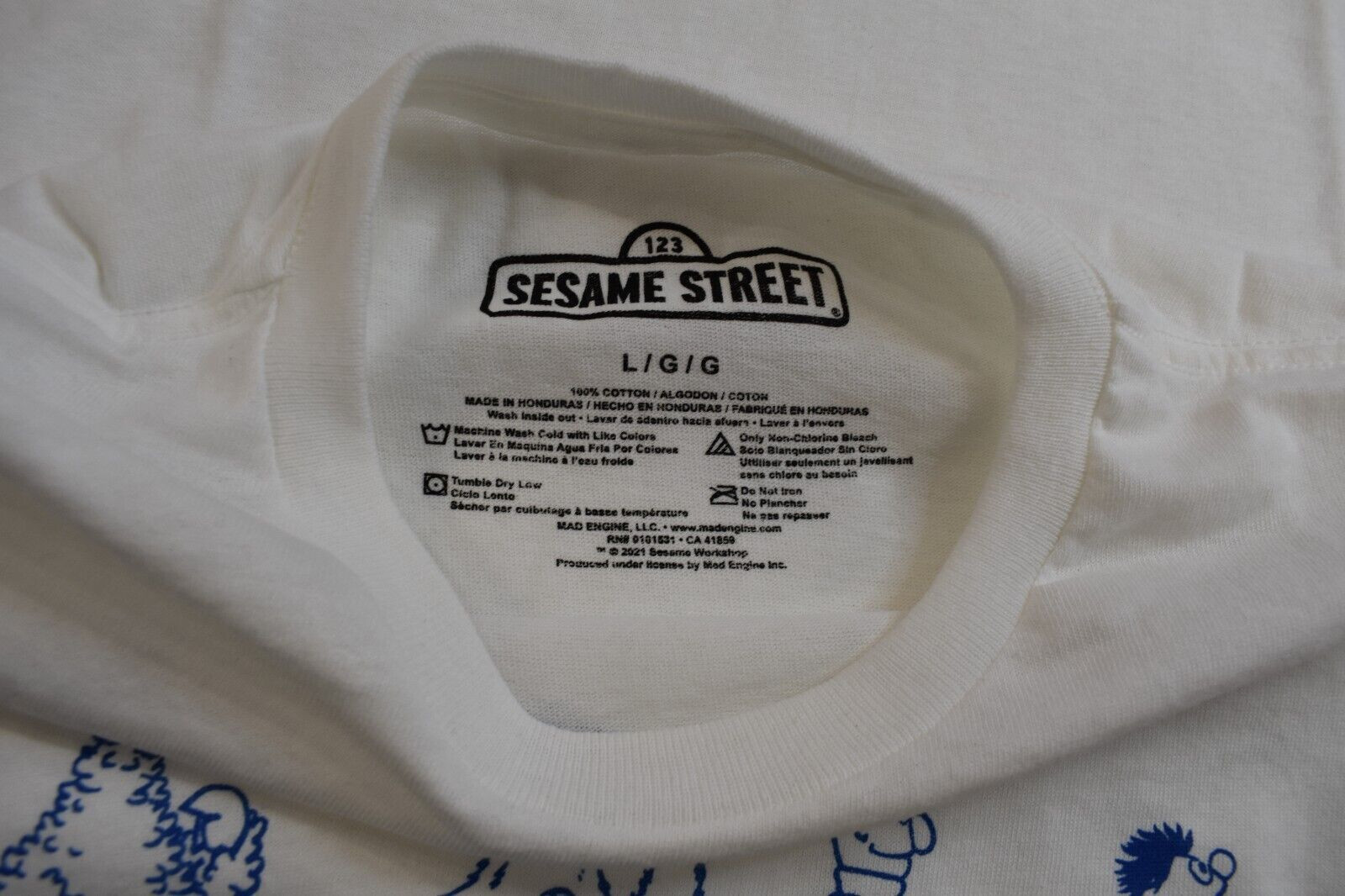 Sesame Street Mens Sesame Team Abbey Road Cross Spoof White Shirt NWT S-XL gallery